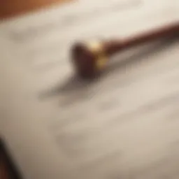 A detailed view of legal documents