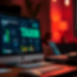 Visual representation of tax software interface showcasing features for freelancers