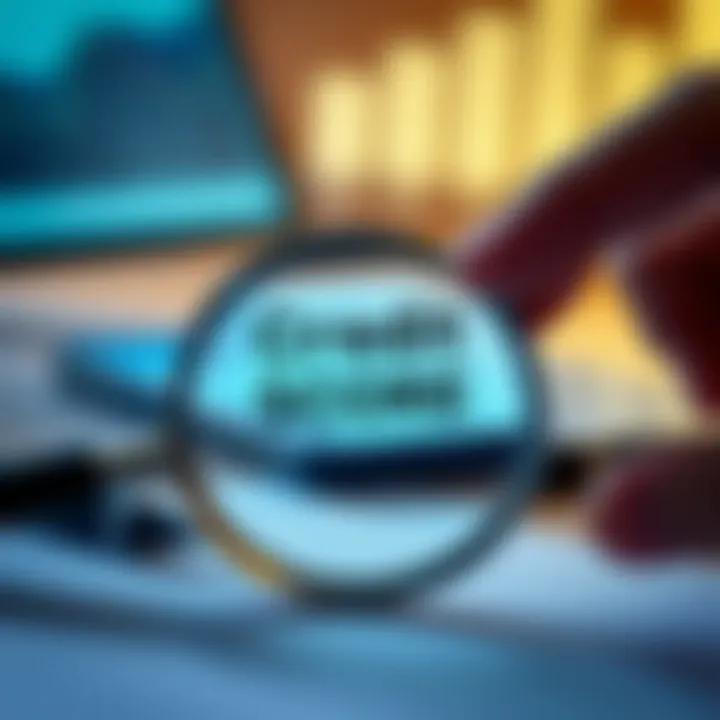 Analyzing Your Credit Score Credit score analysis with a magnifying glass