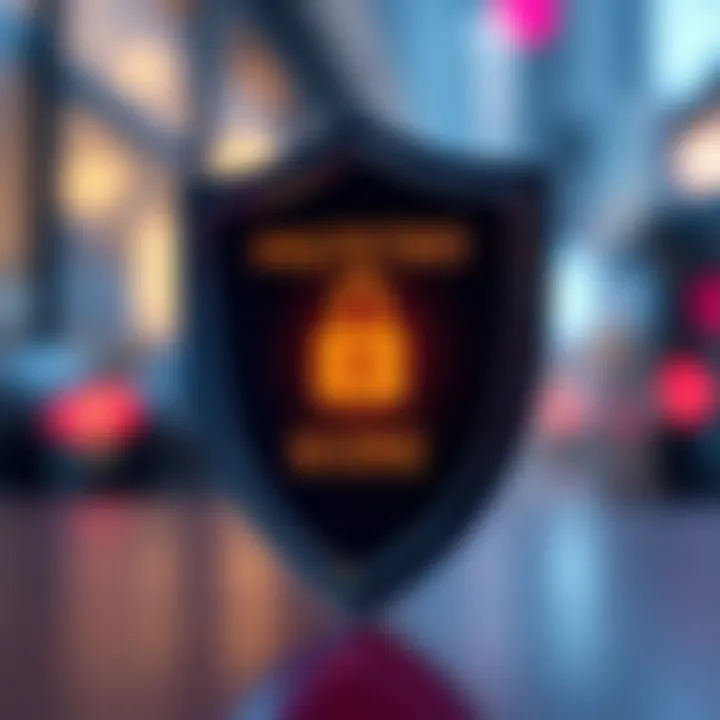 Protecting Your Credit Score Shield representing protection of credit score