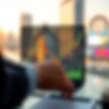 Graph showing economic trends in forex market