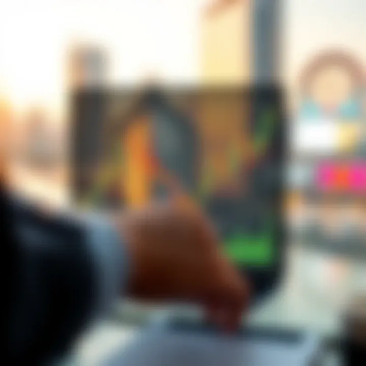 Graph showing economic trends in forex market