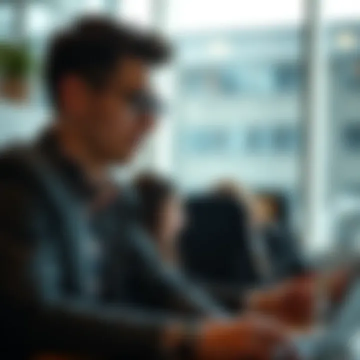 Two individuals engaged in a mentoring session