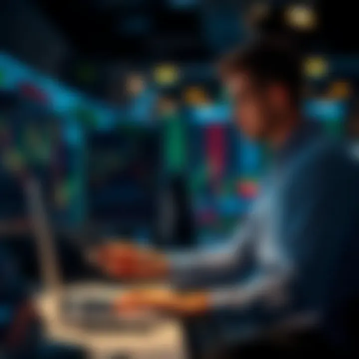 A trader analyzing forex charts with a mentor