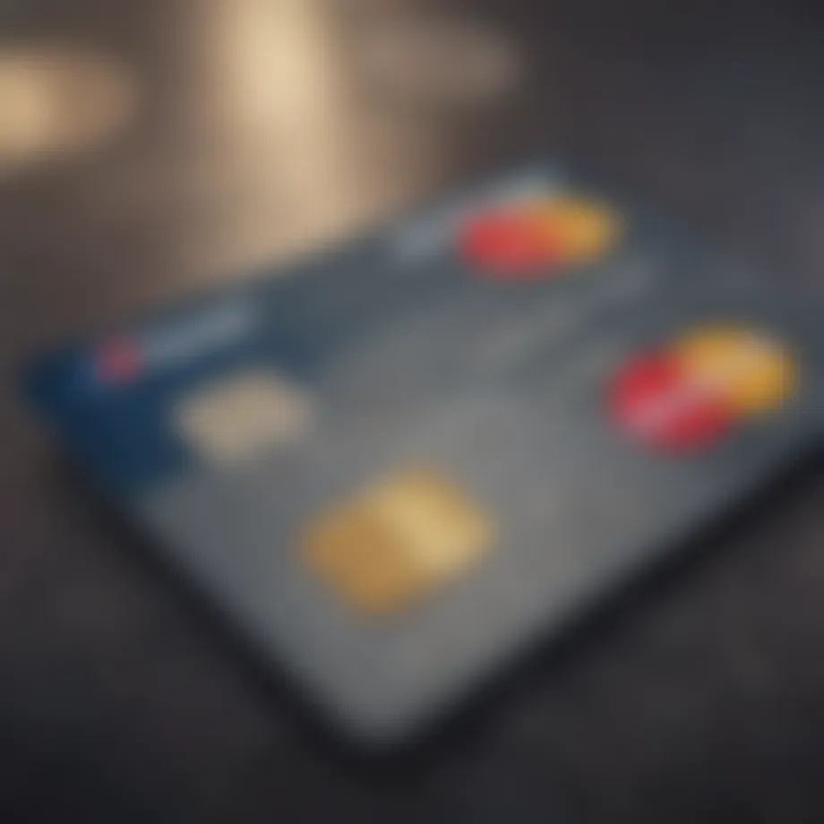 Visual representation of secured credit card features