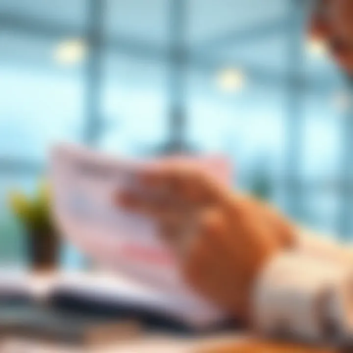 Reviewing Credit History for Mortgage Approval A person examining credit history documents