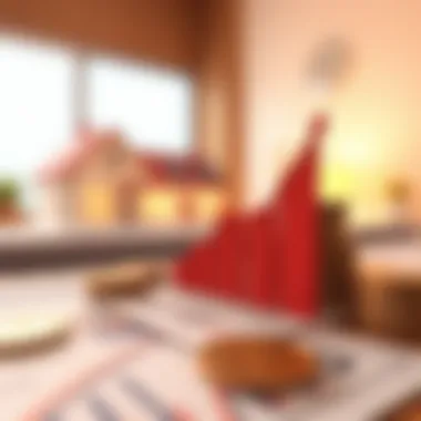 Graph showing factors influencing mortgage rates