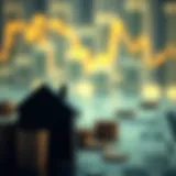 Conceptual image of fluctuating interest rates