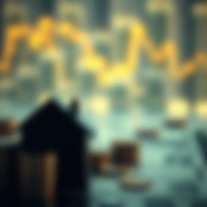 Conceptual image of fluctuating interest rates