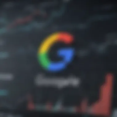 Google's Logo and Stock Market Trends Google's logo with a stock market graphic