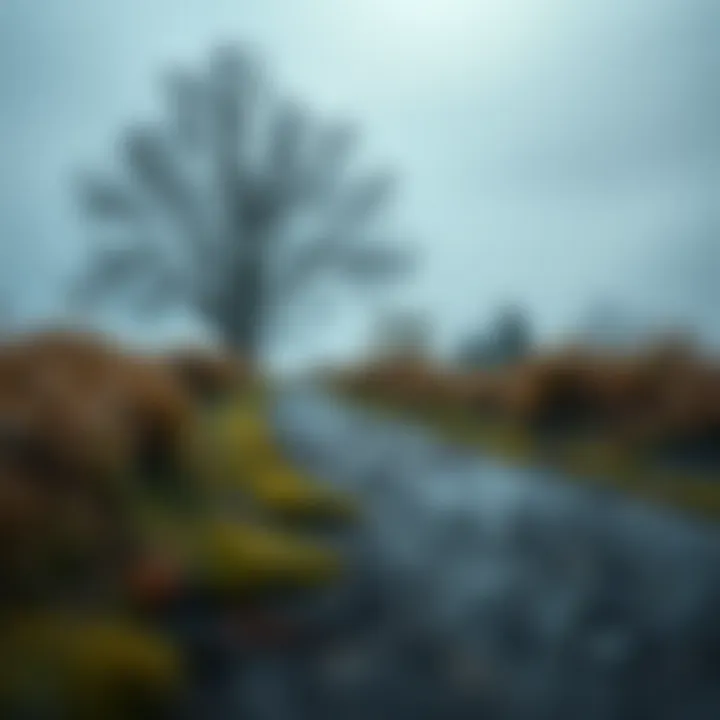 A pathway diverging, representing alternatives in estate management