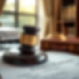 A gavel resting on a legal document symbolizing authority in estate matters