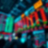 A vibrant stock market display showcasing IPO activity