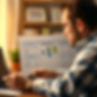 Chart illustrating the interaction between income and deductions