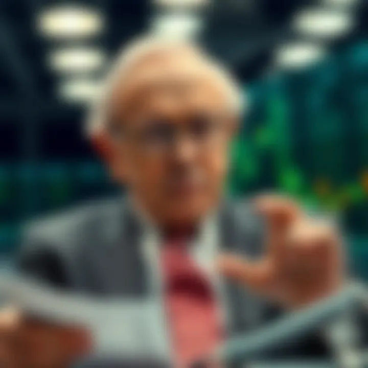 Warren Buffett analyzing stock trends