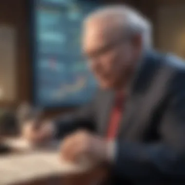 Warren Buffett engaging in thoughtful investment analysis