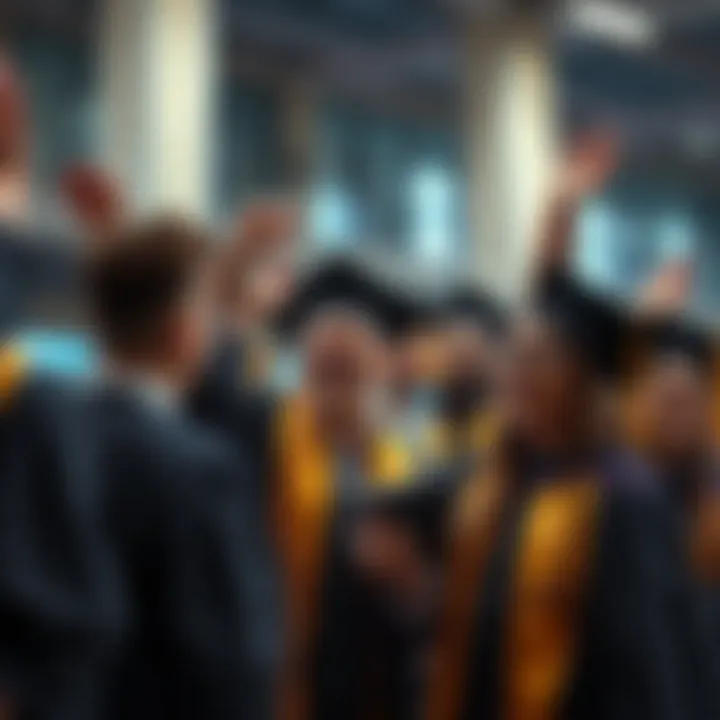 Graduates celebrating their success and future opportunities